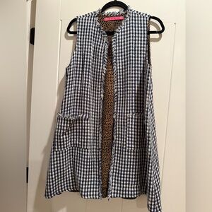 Buru x Val Blue and White Women's Vest